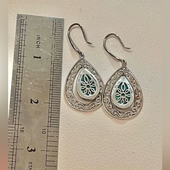 Vintage 925 Barse Thailand STERLING & Turquoise Earrings - Picture 4 of 6
